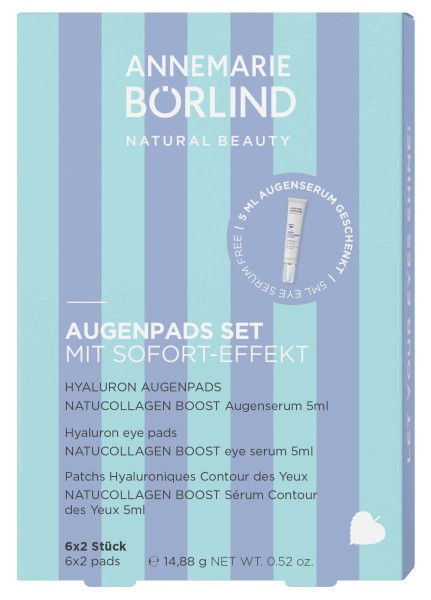 Annemarie Börlind Augenpads Set mit Sofort-Effekt inkl. Natucollagen Boost Augenserum